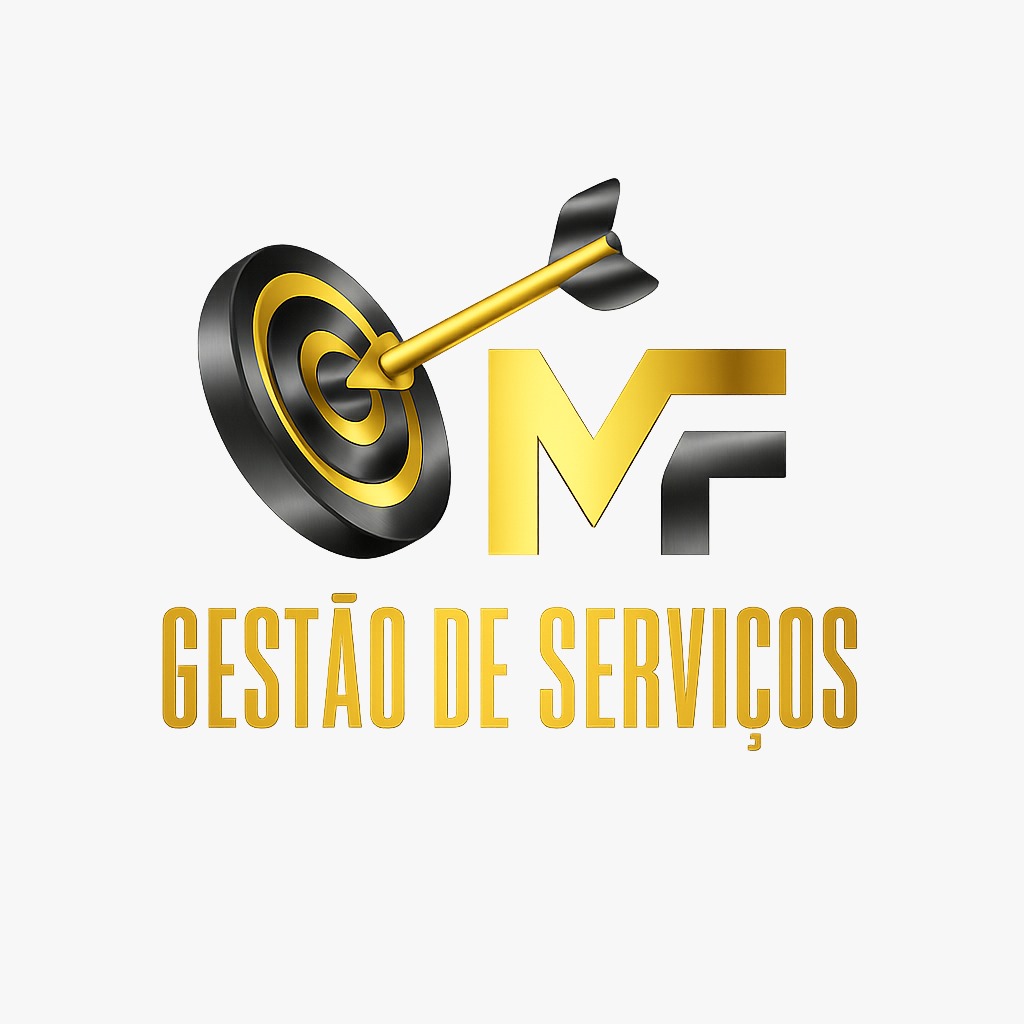 Símbolo MF com alvo e flecha dourada
